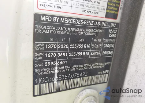 2008 Mercedes-Benz R 350 4Matic z USA, uszkodzony, nr VIN 4JGCB65E38A075422